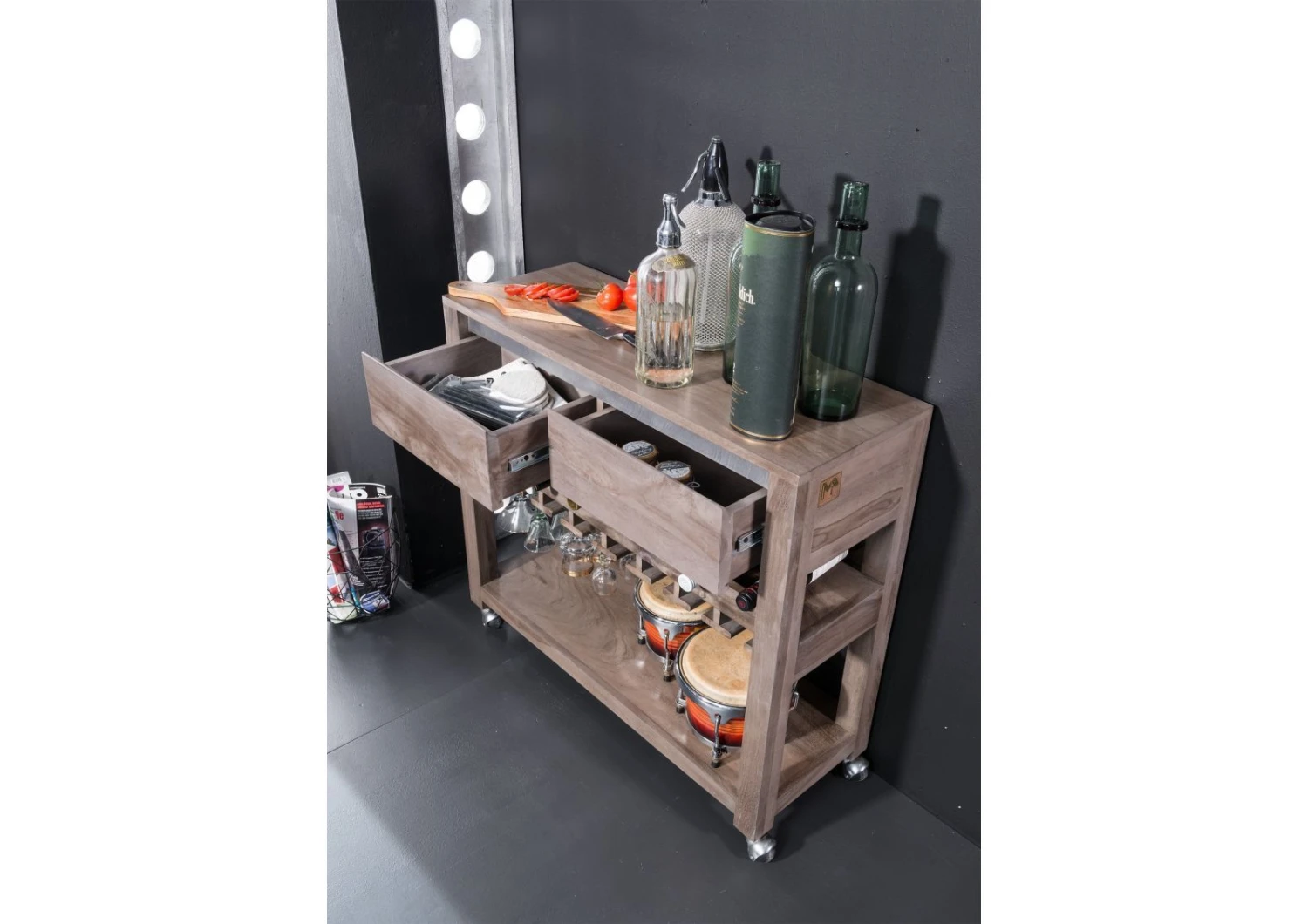 Desserte 90x33 Palissandre Laqué Smoked Oak SYDNEY #239 2 Desserte 90x33 Palissandre Laqué Smoked Oak SYDNEY #239 – Image 2