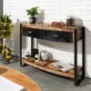 Console 105x35 Bois De Récupération Laqué Multicolore INDUSTRIAL #08