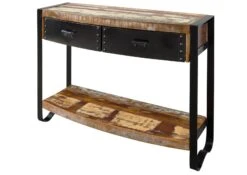 Console 105x35 Bois De Récupération Laqué Multicolore INDUSTRIAL #08 -Massivmoebel24 09 100 811 0008 9