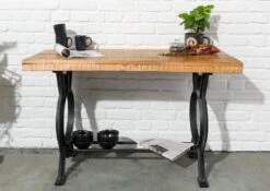 Console 120x40 Bois De Récupération Laqué Bois Naturel INDUSTRIAL #36 -Massivmoebel24 09 100 811 0036 3