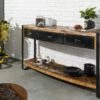 Console 135x35 Bois De Récupération Laqué Multicolore INDUSTRIAL #42