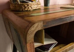 Bureau 116x59 Bois De Récupération Laqué Multicolore SIXTIES #104 12 Bureau 116x59 Bois De Récupération Laqué Multicolore SIXTIES #104 -Massivmoebel24 09 100 815 0004 4