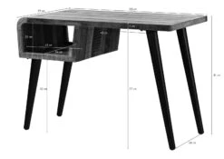 Bureau 116x59 Bois De Récupération Laqué Multicolore SIXTIES #104 16 Bureau 116x59 Bois De Récupération Laqué Multicolore SIXTIES #104 -Massivmoebel24 09 100 815 0004 8