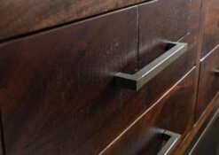 Console 152x46 Manguier Laqué Brun STILMÖBEL #107 -Massivmoebel24 09 100 823 0007 6