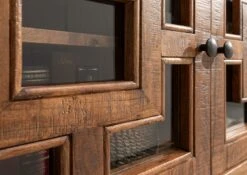 Console 155x47 Acacia Laqué Brun STILMÖBEL #112 -Massivmoebel24 09 100 823 0012 5