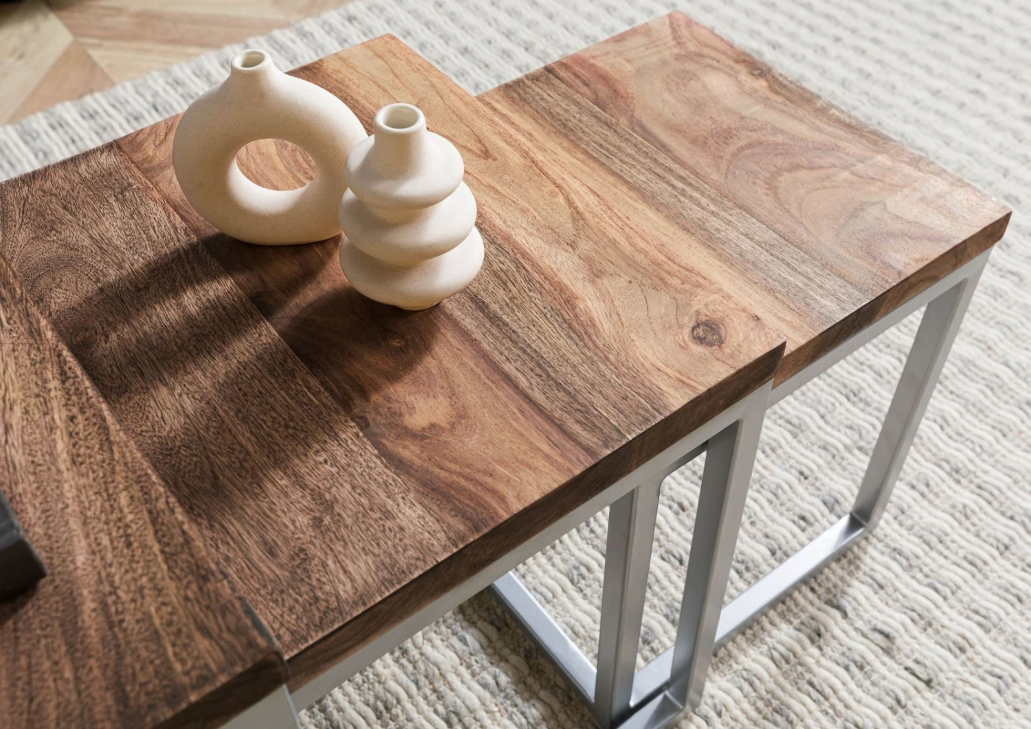 Table D'appoint 40x40 Palissandre Huilé Brun Lot 3 Pièces LOUNGE COLLECTION #02 6 Table D'appoint 40x40 Palissandre Huilé Brun Lot 3 Pièces LOUNGE COLLECTION #02 – Image 6