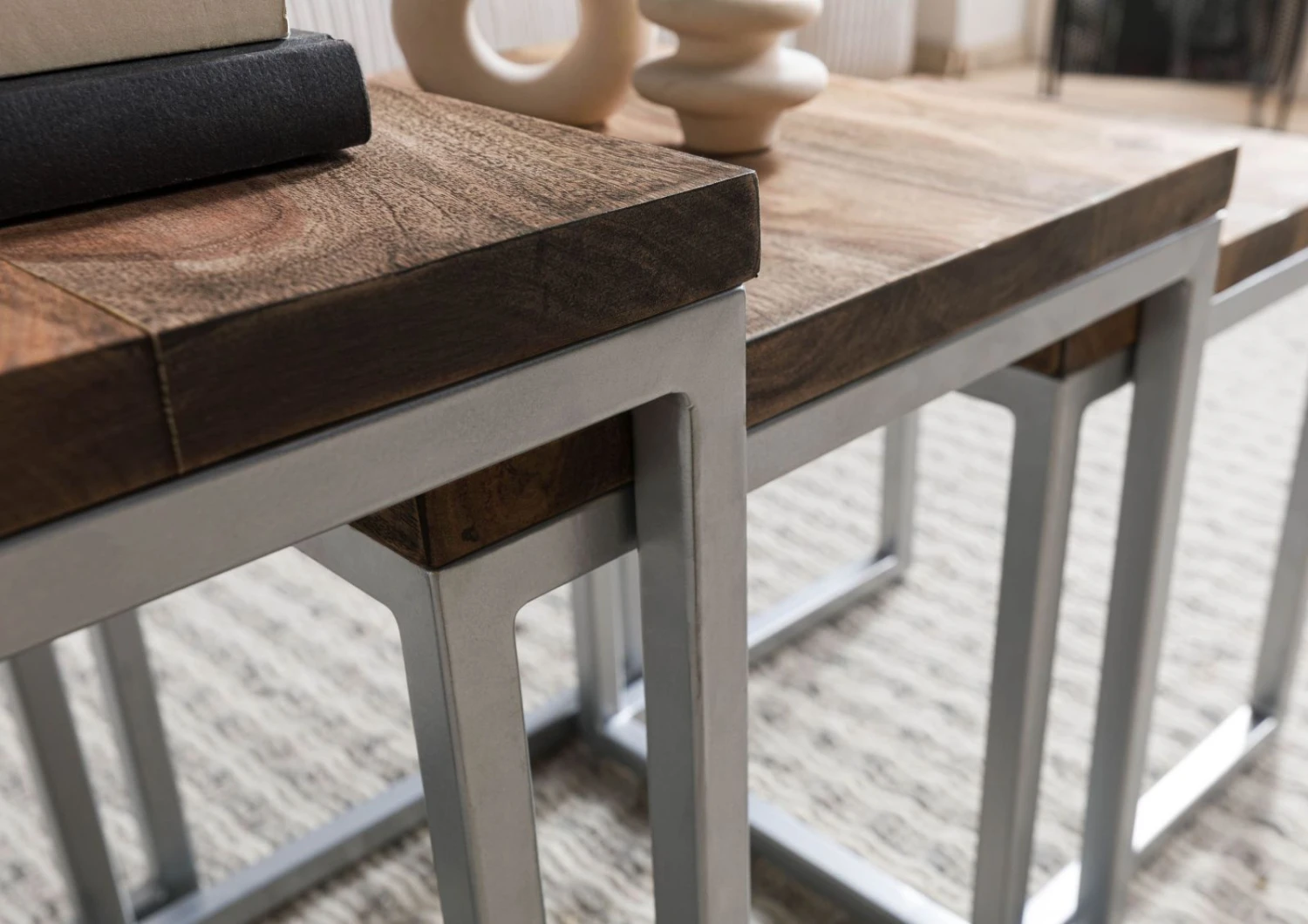 Table D'appoint 40x40 Palissandre Huilé Brun Lot 3 Pièces LOUNGE COLLECTION #02 7 Table D'appoint 40x40 Palissandre Huilé Brun Lot 3 Pièces LOUNGE COLLECTION #02 – Image 7