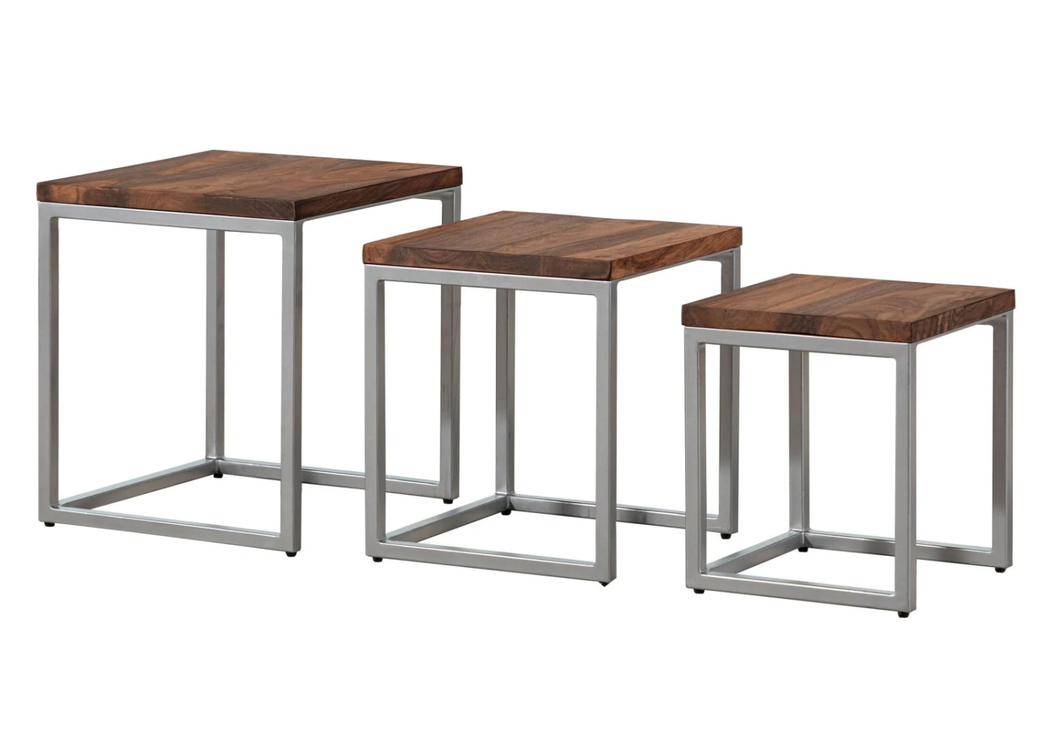 Table D'appoint 40x40 Palissandre Huilé Brun Lot 3 Pièces LOUNGE COLLECTION #02 9 Table D'appoint 40x40 Palissandre Huilé Brun Lot 3 Pièces LOUNGE COLLECTION #02 – Image 9