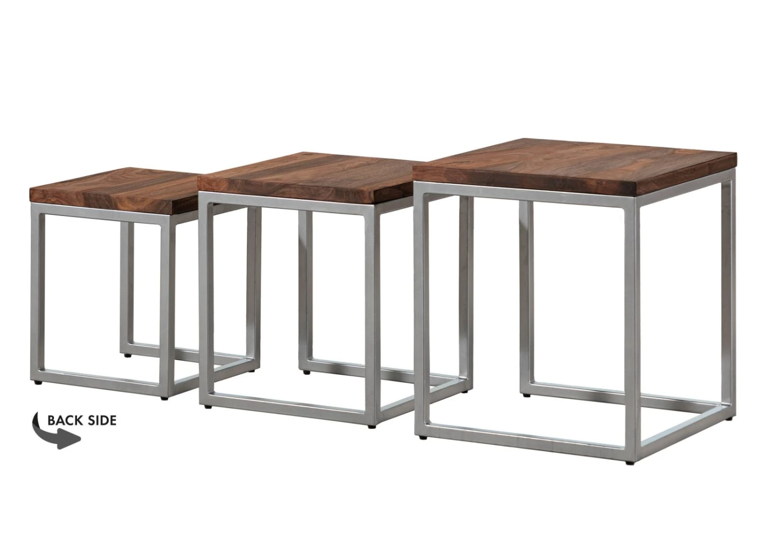 Table D'appoint 40x40 Palissandre Huilé Brun Lot 3 Pièces LOUNGE COLLECTION #02 10 Table D'appoint 40x40 Palissandre Huilé Brun Lot 3 Pièces LOUNGE COLLECTION #02 – Image 10