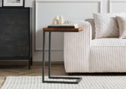 Table D'appoint 30x40 Chêne Sauvage Huilé Bois Naturel LOUNGE COLLECTION #06