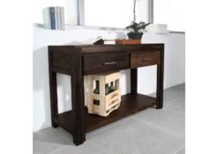 Console 118x45 Palissandre Laqué Gris Taupe METRO POLIS #126 8 Console 118x45 Palissandre Laqué Gris Taupe METRO POLIS #126 -Massivmoebel24 09 102 510 1026 3