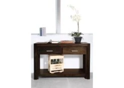 Console 118x45 Palissandre Laqué Gris Taupe METRO POLIS #126 9 Console 118x45 Palissandre Laqué Gris Taupe METRO POLIS #126 -Massivmoebel24 09 102 510 1026 4