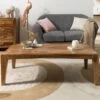 ANCONA #101 Table Basse En Bois De Sheesham - Laqué / Marron 120x60