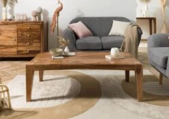 ANCONA #101 Table Basse En Bois De Sheesham - Laqué / Marron 120x60