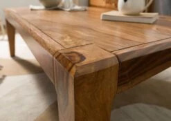 ANCONA #101 Table Basse En Bois De Sheesham - Laqué / Marron 120x60 -Massivmoebel24 09 102 699 0002 04