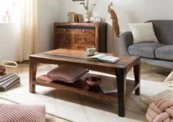 ANCONA #201 Table Basse En Bois De Sheesham - Laqué / Brun Foncé 115x60x45 12 ANCONA #201 Table Basse En Bois De Sheesham - Laqué / Brun Foncé 115x60x45 -Massivmoebel24 09 102 699 2001 03