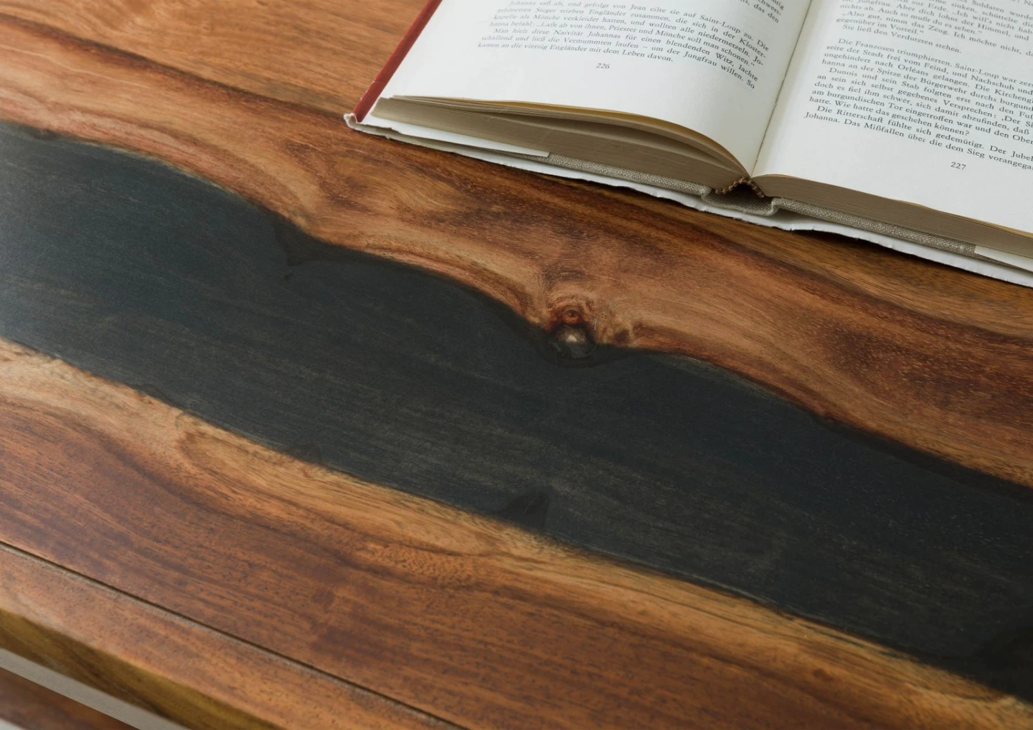 ANCONA #201 Table Basse En Bois De Sheesham - Laqué / Brun Foncé 115x60x45 4 ANCONA #201 Table Basse En Bois De Sheesham - Laqué / Brun Foncé 115x60x45 – Image 4