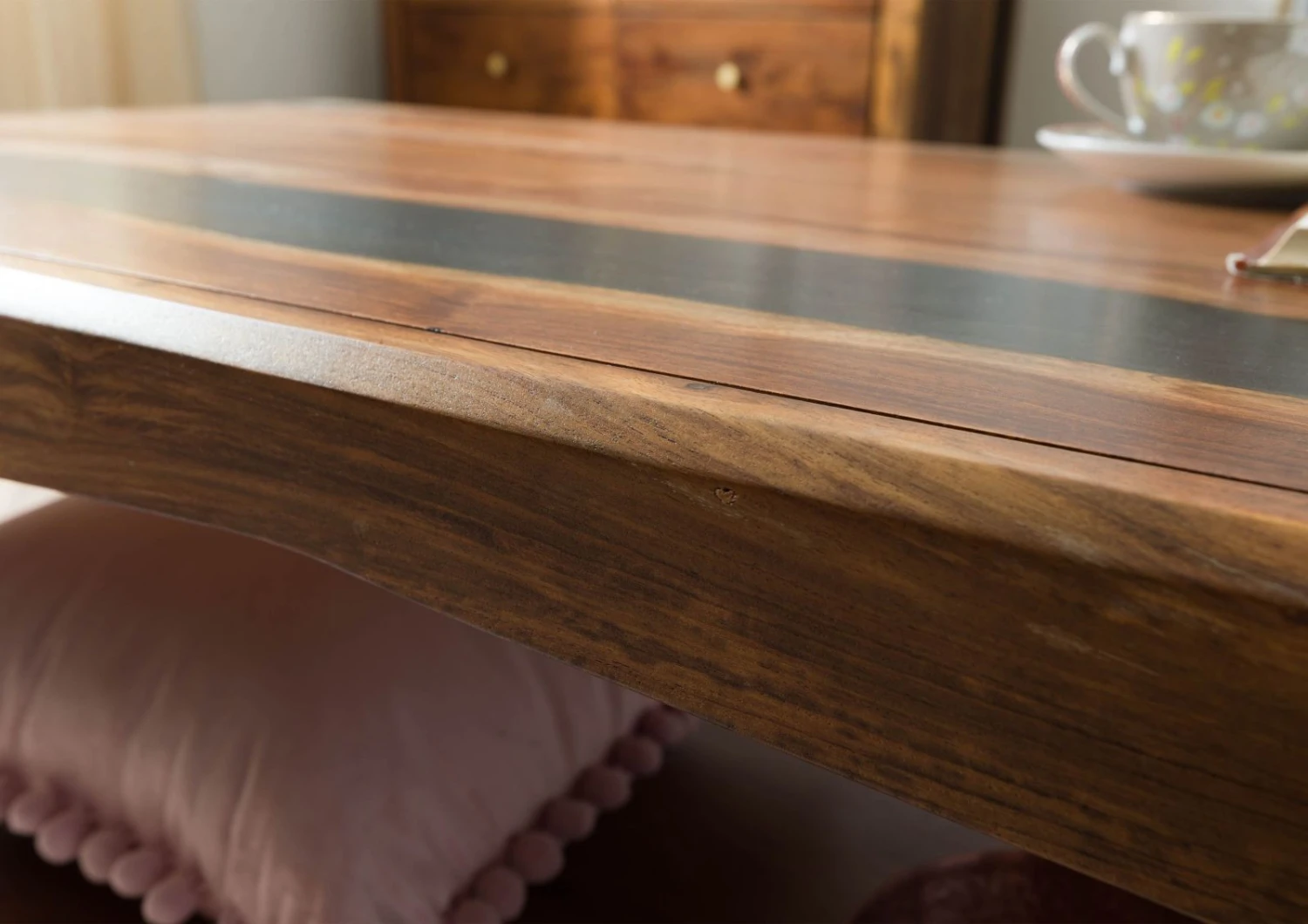 ANCONA #201 Table Basse En Bois De Sheesham - Laqué / Brun Foncé 115x60x45 6 ANCONA #201 Table Basse En Bois De Sheesham - Laqué / Brun Foncé 115x60x45 – Image 6