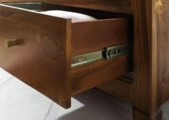 ANCONA #202 Table Basse En Bois De Sheesham - Laqué / Brun Foncé 115x60x45 -Massivmoebel24 09 102 699 2002 05