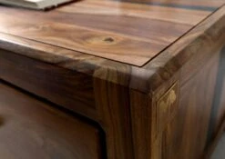 ANCONA #202 Table Basse En Bois De Sheesham - Laqué / Brun Foncé 115x60x45 -Massivmoebel24 09 102 699 2002 06