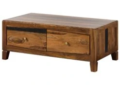 ANCONA #202 Table Basse En Bois De Sheesham - Laqué / Brun Foncé 115x60x45 -Massivmoebel24 09 102 699 2002 09