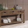 Console 140x40 Palissandre Huilé Gris Taupe NATURE GREY #90