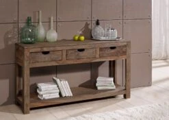 Console 140x40 Palissandre Huilé Gris Taupe NATURE GREY #90