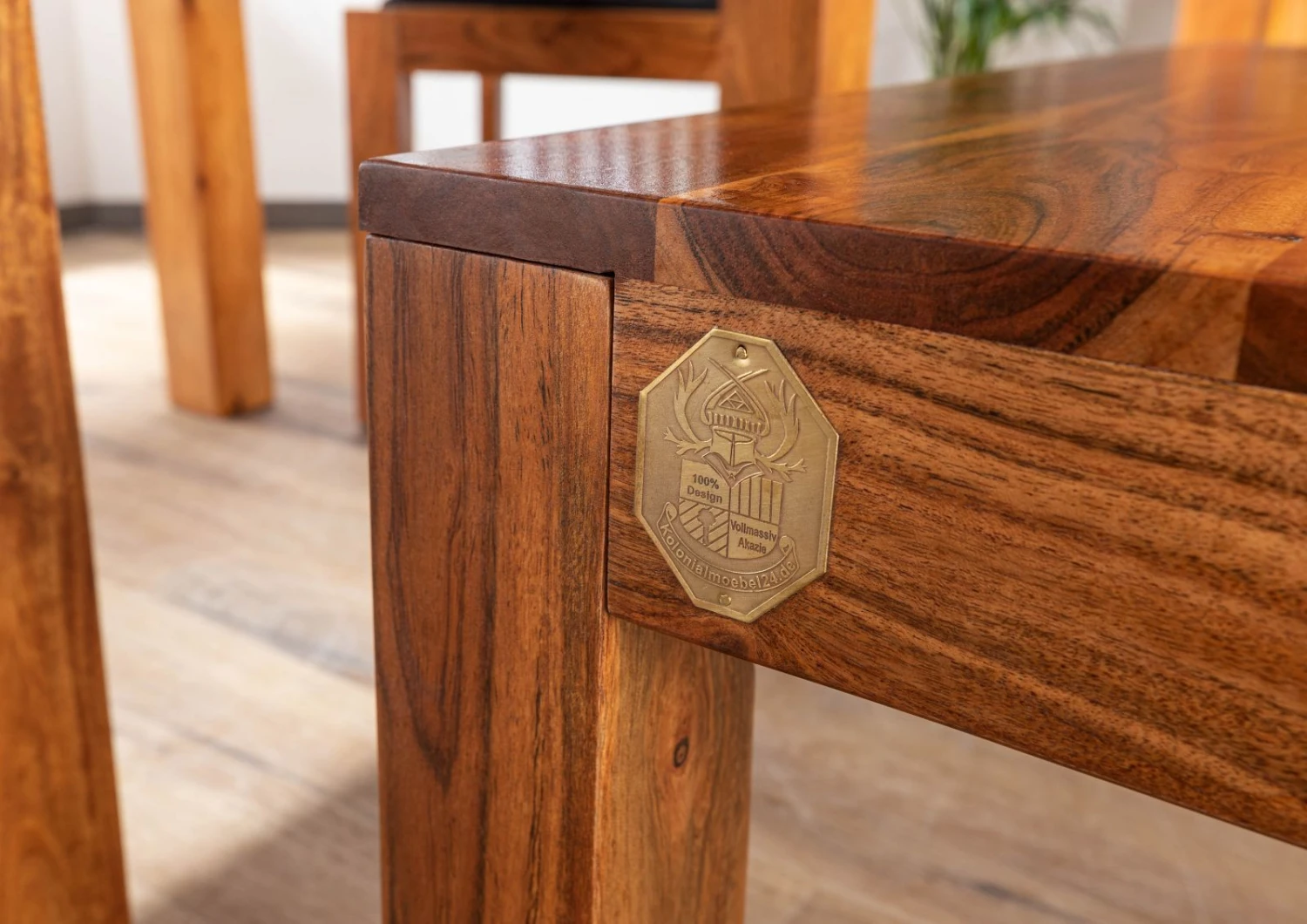 Banc 80x35 Acacia Laqué Miel OXFORD #11 4 Banc 80x35 Acacia Laqué Miel OXFORD #11 – Image 4