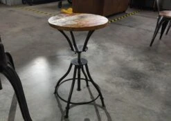 Tabouret 40x40 Bois De Récupération Laqué Multicolore INDUSTRIAL #19