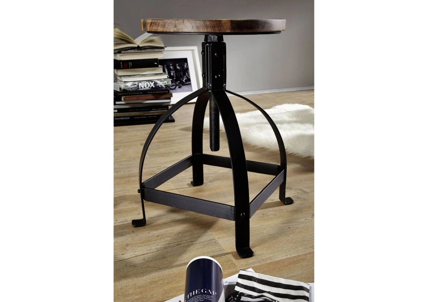 Tabouret 30x30 Bois De Récupération Laqué Multicolore INDUSTRIAL #03 1 Tabouret 30x30 Bois De Récupération Laqué Multicolore INDUSTRIAL #03