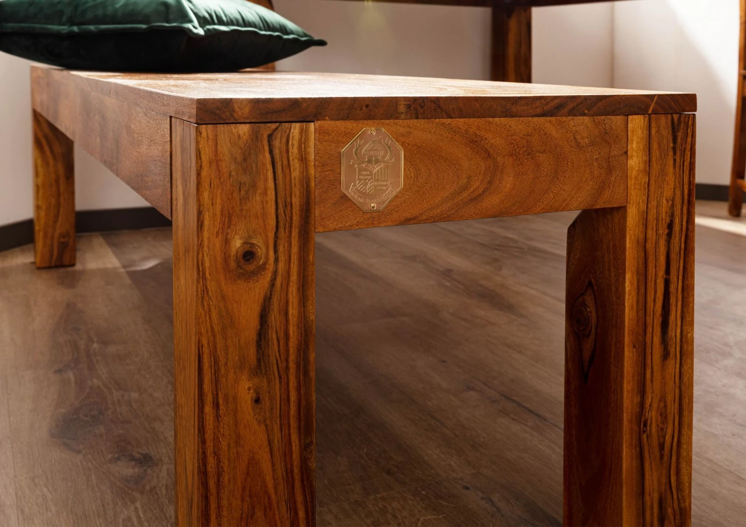 Banc 160x40 Acacia Laqué Miel OXFORD #15 4 Banc 160x40 Acacia Laqué Miel OXFORD #15 – Image 4