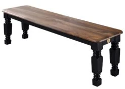 Banc 130x40 Palissandre Laqué Marron / Noir NEW BOSTON #161 -Massivmoebel24 09 123 740 0133 9