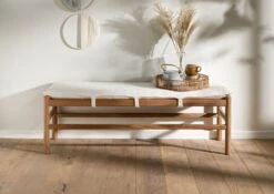 Banc Acacia 140x40x47 Naturel Laqué KOPENHAGEN #140