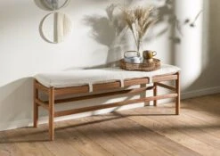 Banc Acacia 140x40x47 Naturel Laqué KOPENHAGEN #140 -Massivmoebel24 09 124 493 1040 03