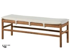 Banc Acacia 140x40x47 Naturel Laqué KOPENHAGEN #140 -Massivmoebel24 09 124 493 1040 10