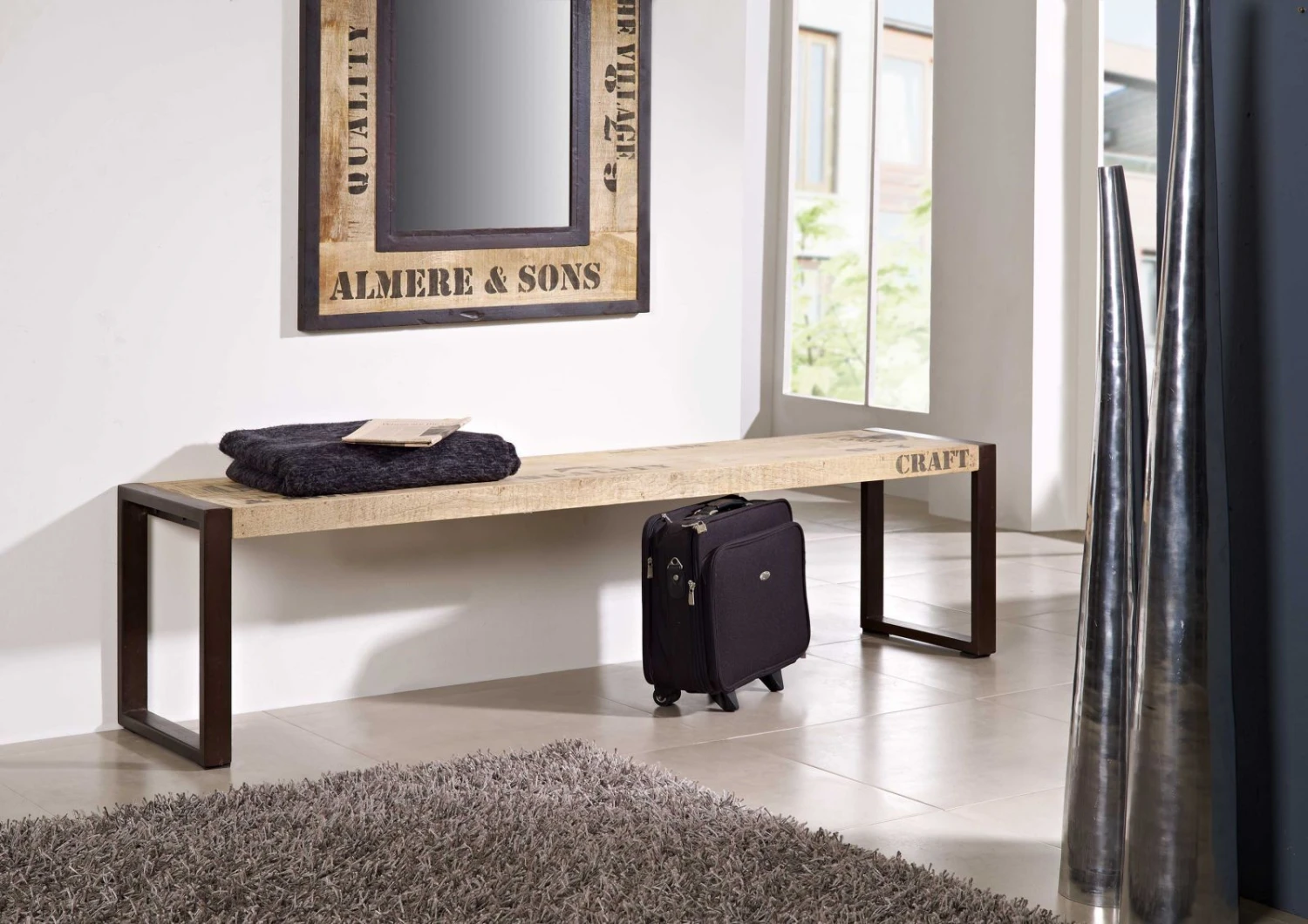 Banc 45x180 Manguier Brut Imprimé Bois Naturel FACTORY #114 1 Banc 45x180 Manguier Brut Imprimé Bois Naturel FACTORY #114