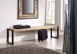 Banc 160x40 Manguier Brut Imprimé Bois Naturel FACTORY #121