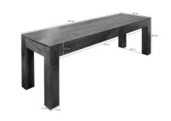 Banc 140x40 Acacia Laqué Miel OXFORD #14 -Massivmoebel24 09 124 610 6632 08