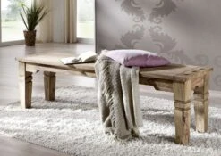 Banc 160x40 Palissandre Huilé Gris Taupe LEEDS #55 -Massivmoebel24 09 124 750 0793 10
