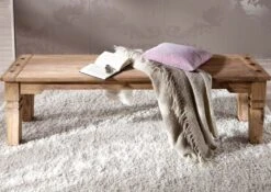 Banc 140x40 Palissandre Huilé Gris Taupe LEEDS #54 -Massivmoebel24 09 124 750 0793 3 1