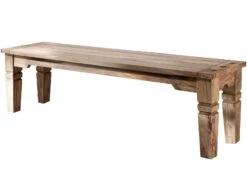 Banc 140x40 Palissandre Huilé Gris Taupe LEEDS #54 -Massivmoebel24 09 124 750 0793 9 1