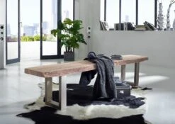 Banc 155x38 Acacia Laqué Natural Stone FREEFORM #132