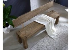 Banc Avec Dossier 200x35 Palissandre Huilé Gris Taupe NATURE GREY #703 -Massivmoebel24 09 126 550 1031 3 3