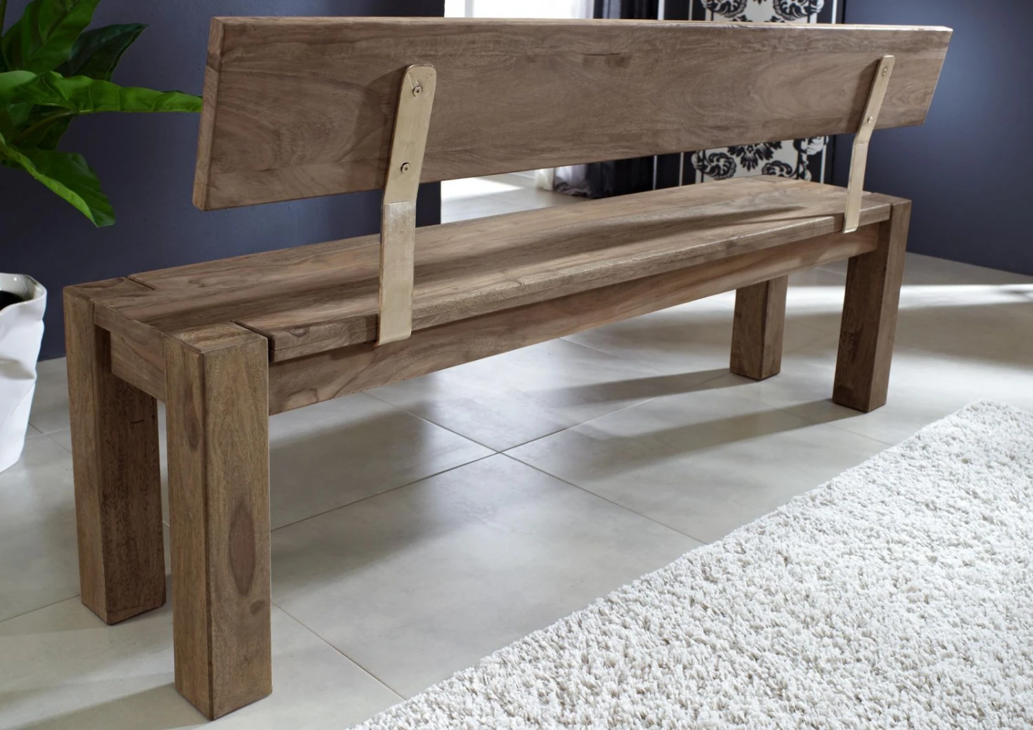 Banc Avec Dossier 180x35 Palissandre Huilé Gris Taupe NATURE GREY #702 4 Banc Avec Dossier 180x35 Palissandre Huilé Gris Taupe NATURE GREY #702 – Image 4