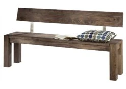 Banc Avec Dossier 160x35 Palissandre Huilé Gris Taupe NATURE GREY #701 -Massivmoebel24 09 126 550 1031 9