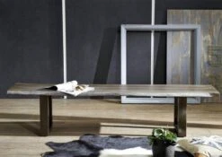 Banc 180x38 Palissandre Laqué Smoked Oak FREEFORM #0309 -Massivmoebel24 09 126 715 0307 3 1