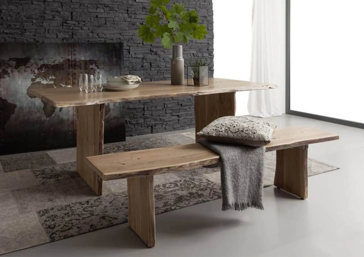 Banc 160x38 Acacia Laqué Bois Naturel PURE ACACIA #117 1 Banc 160x38 Acacia Laqué Bois Naturel PURE ACACIA #117