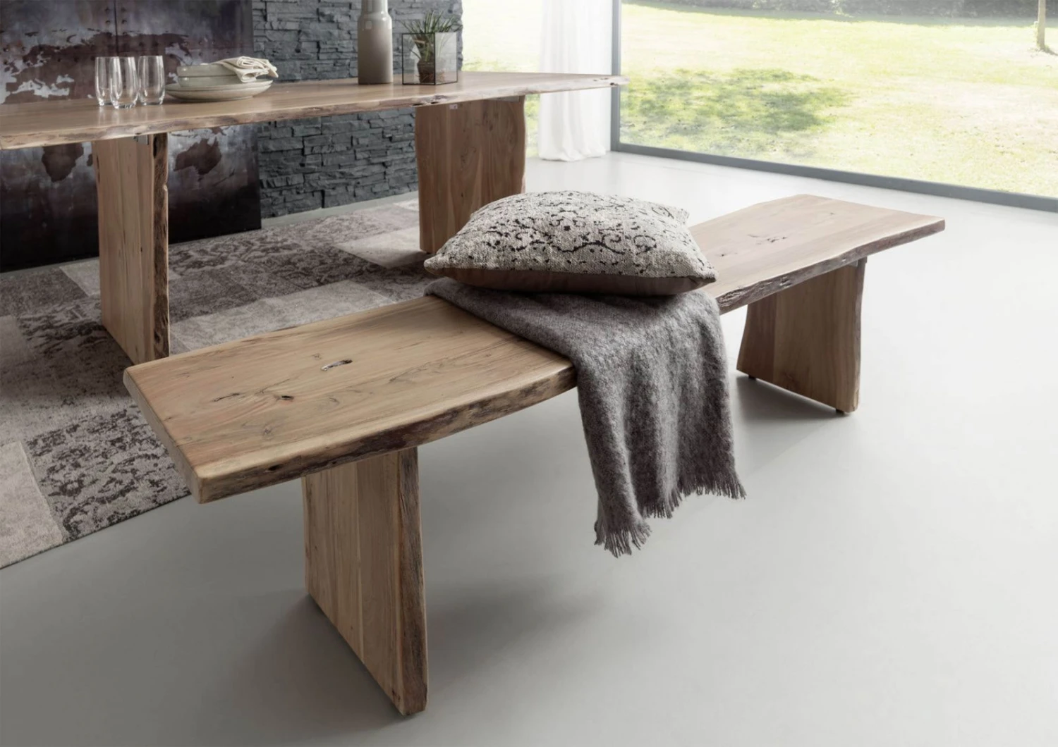 Banc 160x38 Acacia Laqué Bois Naturel PURE ACACIA #117 2 Banc 160x38 Acacia Laqué Bois Naturel PURE ACACIA #117 – Image 2