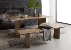 Banc 160x38 Acacia Laqué Bois Naturel PURE ACACIA #117 14 Banc 160x38 Acacia Laqué Bois Naturel PURE ACACIA #117 -Massivmoebel24 09 126 886 0117 7