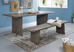 Banc 200x38 Acacia Laqué Gris Taupe PURE ACACIA #419